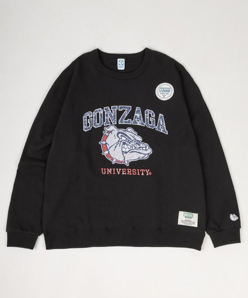 DISCUS(ディスカス)の「【DISCUS/ディスカス × GONZAGA UNIVERSITY】カレッジロゴ ワッペン プルオーバー スウェット/コラボスウェット/ビッグシルエット/裏毛(スウェット・レディース・ブラック/オートミール・M/L)」の3枚目の写真