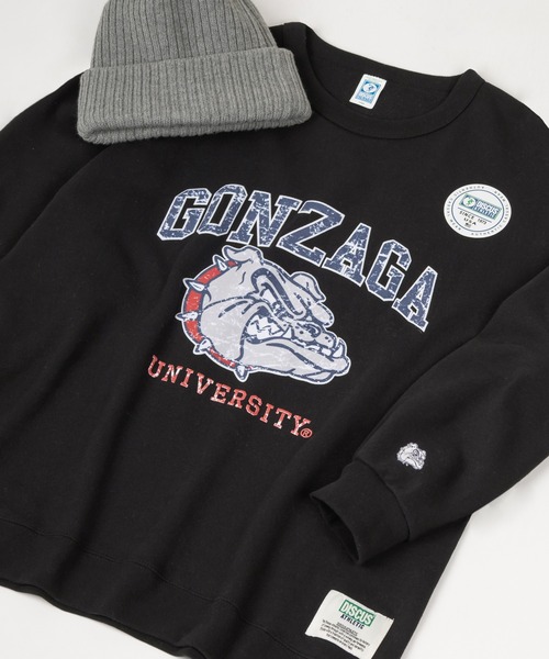 DISCUS(ディスカス)の「【DISCUS/ディスカス × GONZAGA UNIVERSITY】カレッジロゴ ワッペン プルオーバー スウェット/コラボスウェット/ビッグシルエット/裏毛(スウェット・レディース・ブラック/オートミール・M/L)」の12枚目の写真