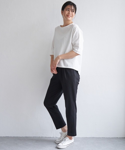 ikka（イッカ）の「テーパードパンツ（その他パンツ・レディース・グリーン/ピンク/ブルー/ライトグレー/ブラック・S/M/L）」の6枚目の写真