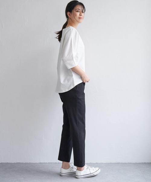 ikka（イッカ）の「テーパードパンツ（その他パンツ・レディース・グリーン/ピンク/ブルー/ライトグレー/ブラック・S/M/L）」の7枚目の写真