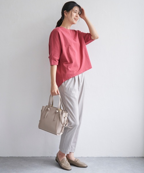 ikka（イッカ）の「テーパードパンツ（その他パンツ・レディース・グリーン/ピンク/ブルー/ライトグレー/ブラック・S/M/L）」の9枚目の写真