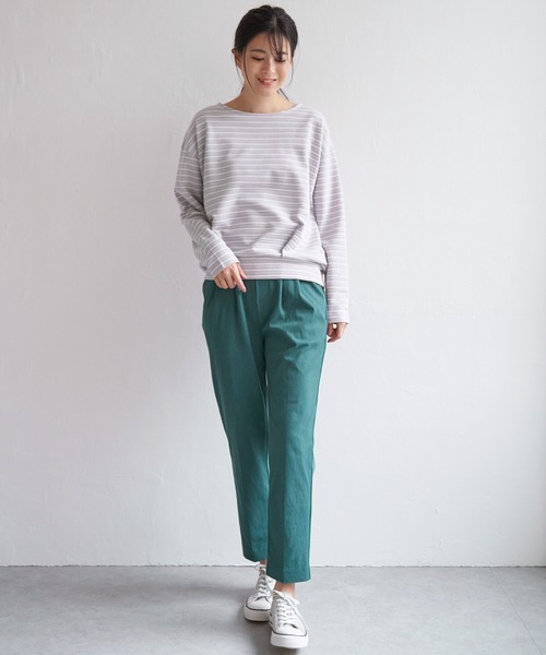 ikka（イッカ）の「テーパードパンツ（その他パンツ・レディース・グリーン/ピンク/ブルー/ライトグレー/ブラック・S/M/L）」の10枚目の写真