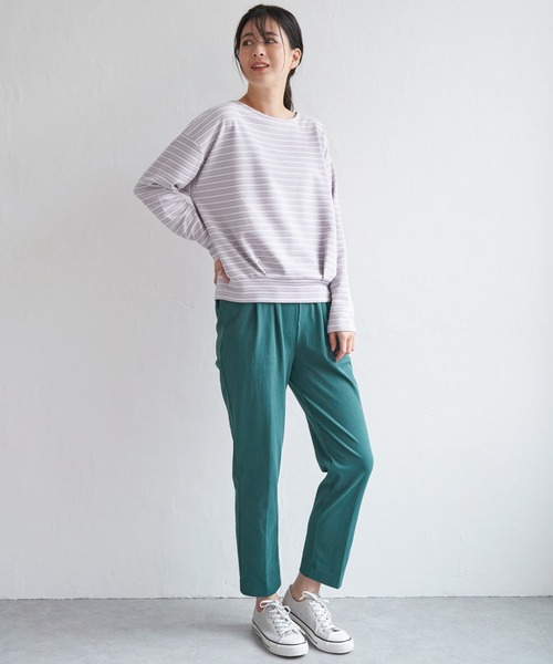 ikka（イッカ）の「テーパードパンツ（その他パンツ・レディース・グリーン/ピンク/ブルー/ライトグレー/ブラック・S/M/L）」の11枚目の写真