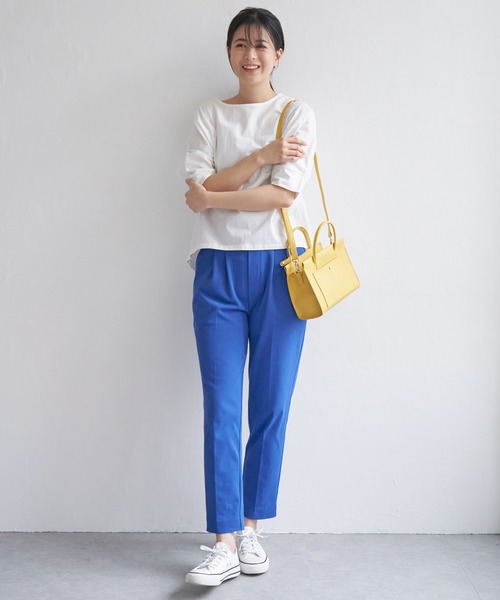 ikka（イッカ）の「テーパードパンツ（その他パンツ・レディース・グリーン/ピンク/ブルー/ライトグレー/ブラック・S/M/L）」の13枚目の写真