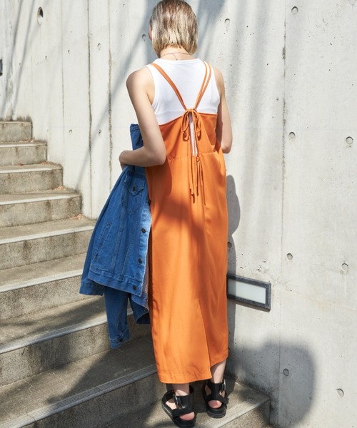 セール】バッククロスキャミワンピース（ワンピース）｜Auntie Rosa