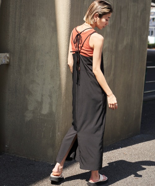 セール】バッククロスキャミワンピース（ワンピース）｜Auntie Rosa