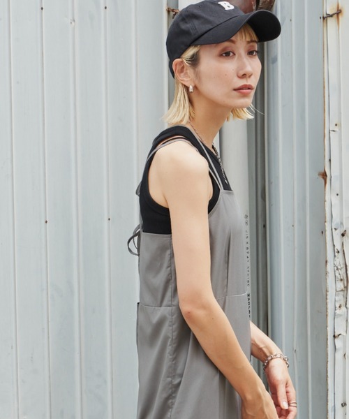 Auntie Rosa Holiday(アンティローザホリデー)の「バッククロスキャミワンピース(ワンピース・レディース・ブラック/グレー/オレンジ・FREE)」の15枚目の写真