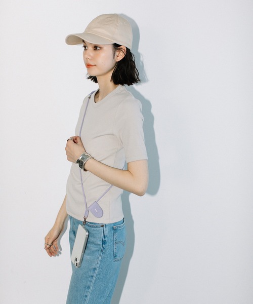 Beau're(ヴュレ)の「BEAURE ヴュレ カウレザー モバイル&マスク ストラップ ショルダー(スマホグッズ・レディース・パープル/シルバー/オリーブ/グレー/ブラック/ネイビー/ブルー系その他/ライラック/ペールイエロー・FREE)」の19枚目の写真