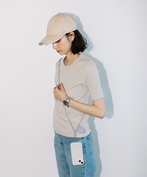 Beau're(ヴュレ)の「BEAURE ヴュレ カウレザー モバイル&マスク ストラップ ショルダー(スマホグッズ・レディース・パープル/シルバー/オリーブ/グレー/ブラック/ネイビー/ブルー系その他/ライラック/ペールイエロー・FREE)」の20枚目の写真