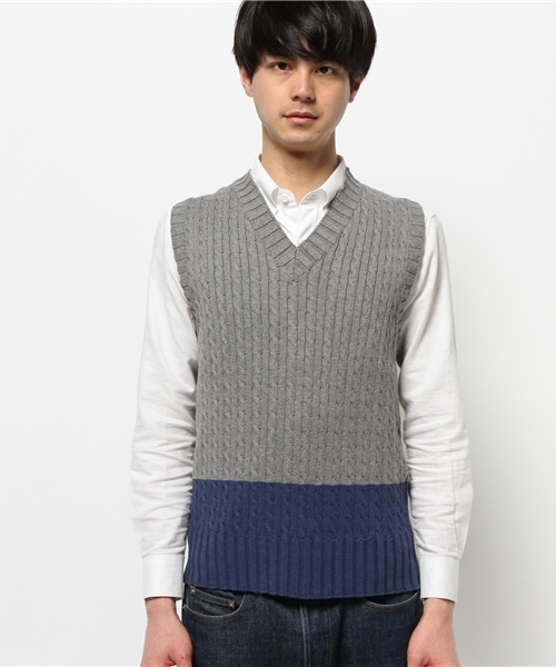 OUTLET（アウトレット）の「【BLOOM&BRANCH】MANチルデンベストM（ベスト・メンズ・グレー/アイボリー・LARGE/MEDIUM）」の3枚目の写真