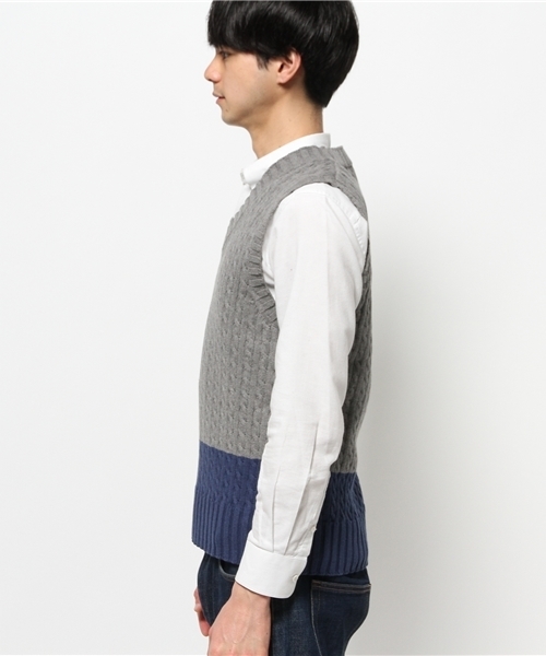 OUTLET（アウトレット）の「【BLOOM&BRANCH】MANチルデンベストM（ベスト・メンズ・グレー/アイボリー・LARGE/MEDIUM）」の4枚目の写真