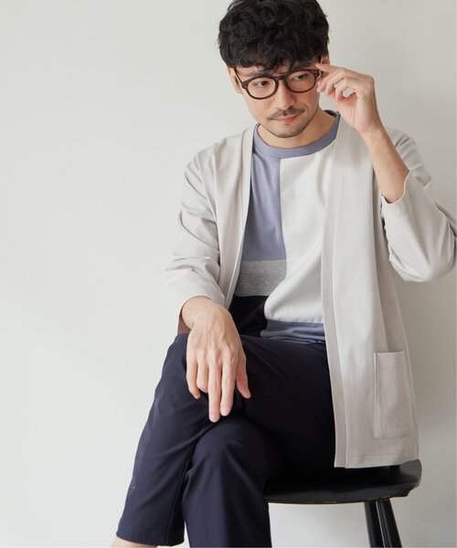 ikka(イッカ)の「【接触冷感/抗菌防臭】8分袖セイケツカイテキカーディガン(カーディガン/ボレロ・メンズ・ライトグレー/グリーン/ネイビー・S/M/L/XL)」の7枚目の写真