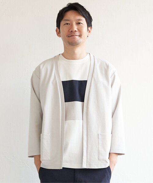 ikka(イッカ)の「【接触冷感/抗菌防臭】8分袖セイケツカイテキカーディガン(カーディガン/ボレロ・メンズ・ライトグレー/グリーン/ネイビー・S/M/L/XL)」の18枚目の写真