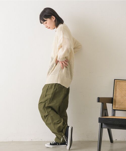 RETRO GIRL(レトロガール)の「メッシュスキッパーニットPO(ニット/セーター・レディース・ホワイト/チャコールグレー/ブラック・FREE)」の6枚目の写真