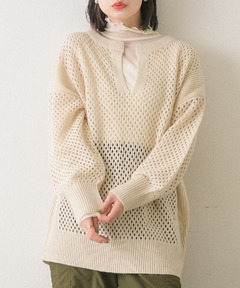 Lace knit SH レースニットシャツ（ニット/セーター）｜RIM.ARK