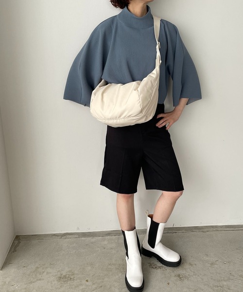 210nouve（トゥージュヌーブ）の「ナイロンカラーショルダーバッグ（ショルダーバッグ・レディース・ホワイト/ブラック/グリーン/ベージュ/ピンク・FREE）」の20枚目の写真