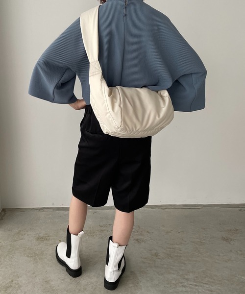 210nouve（トゥージュヌーブ）の「ナイロンカラーショルダーバッグ（ショルダーバッグ・レディース・ホワイト/ブラック/グリーン/ベージュ/ピンク・FREE）」の19枚目の写真