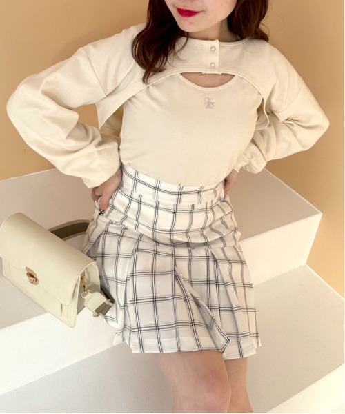 OLIVE des OLIVE（オリーブデオリーブ）の「プリーツミニスカート（スカート・レディース・ホワイト/ベージュ/グレー/サックスブルー・FREE）」の16枚目の写真