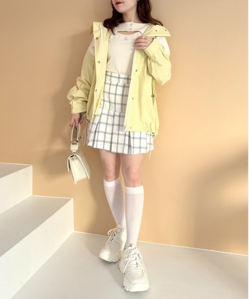 OLIVE des OLIVE（オリーブデオリーブ）の「プリーツミニスカート（スカート・レディース・ホワイト/ベージュ/グレー/サックスブルー・FREE）」の17枚目の写真