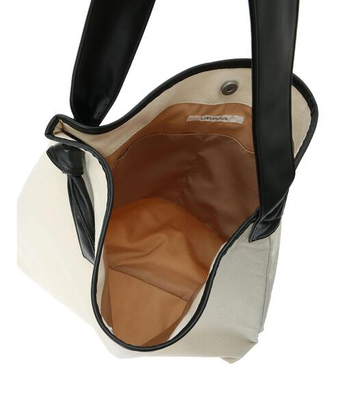Lugnoncure（ルノンキュール）の「キャンバスショルダーバッグ（ハンドバッグ・レディース・ブラウン/ブラック・ﾌﾘ-）」の17枚目の写真