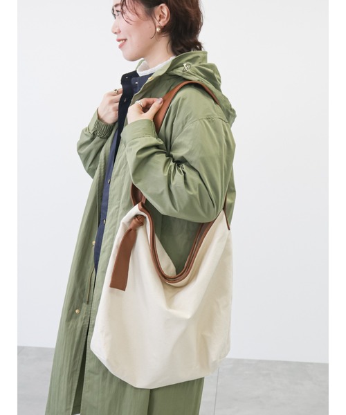 Lugnoncure（ルノンキュール）の「キャンバスショルダーバッグ（ハンドバッグ・レディース・ブラウン/ブラック・ﾌﾘ-）」の2枚目の写真