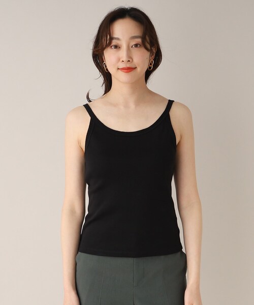 UNTITLED(アンタイトル)の「◆ベーシックキャミソール(タンクトップ・レディース・オフホワイト/ブラック・44/00/48/02/04)」の4枚目の写真