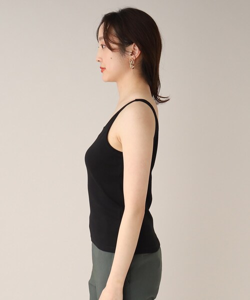UNTITLED(アンタイトル)の「◆ベーシックキャミソール(タンクトップ・レディース・オフホワイト/ブラック・44/00/48/02/04)」の5枚目の写真