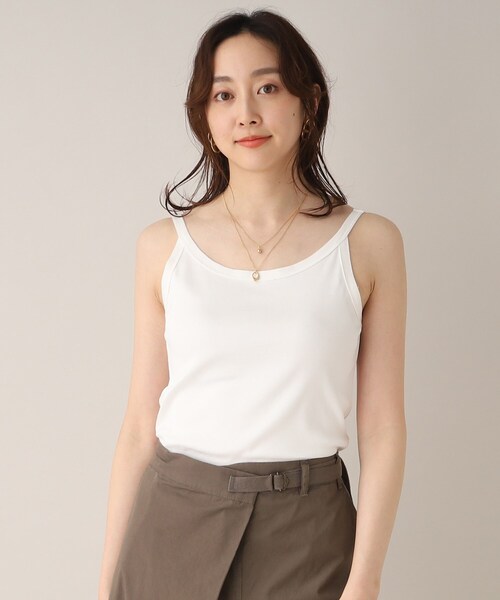 UNTITLED(アンタイトル)の「◆ベーシックキャミソール(タンクトップ・レディース・オフホワイト/ブラック・44/00/48/02/04)」の19枚目の写真