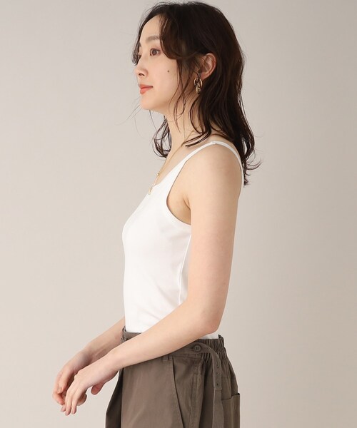 UNTITLED(アンタイトル)の「◆ベーシックキャミソール(タンクトップ・レディース・オフホワイト/ブラック・44/00/48/02/04)」の20枚目の写真
