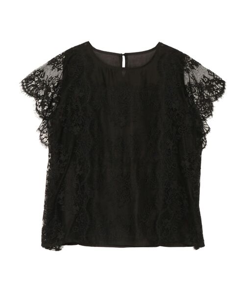 LAGUNAMOON(ラグナムーン)の「ワイドレーステープブラウス(シャツ/ブラウス・レディース・ブラック/ベージュ/ブルー・FREE)」の1枚目の写真