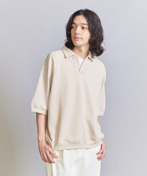 BEAUTY&YOUTH UNITED ARROWS(ビューティーアンドユースユナイテッドアローズ)の「【WEB限定】グリッド エアーワッフル スキッパーポロシャツ(ポロシャツ・メンズ・ブラック/ベージュ/ホワイト・S/M/L)」の19枚目の写真