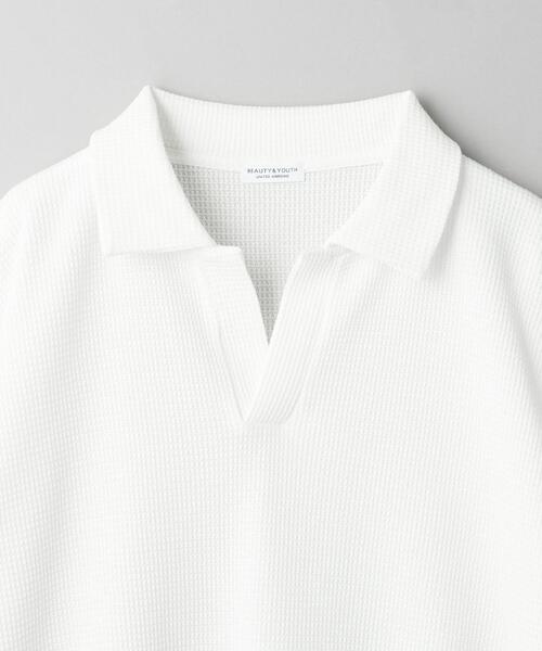 BEAUTY&YOUTH UNITED ARROWS(ビューティーアンドユースユナイテッドアローズ)の「【WEB限定】グリッド エアーワッフル スキッパーポロシャツ(ポロシャツ・メンズ・ブラック/ベージュ/ホワイト・S/M/L)」の9枚目の写真