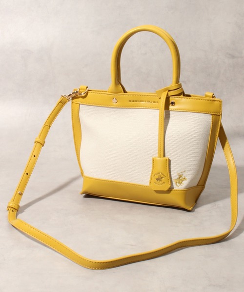 BEVERLY HILLS POLO CLUB(ビバリーヒルズポロクラブ)の「【Beverly Hills Polo Club/ビバリーヒルズポロクラブ】ワンポイントポニー刺繍 2WAYミニトート ショルダーバッグ(トートバッグ・レディース・モカ/ベージュ/マスタード/ブラック/ライトブルー/グレー・FREE)」の20枚目の写真