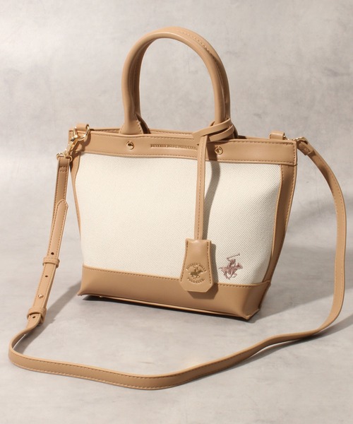 BEVERLY HILLS POLO CLUB(ビバリーヒルズポロクラブ)の「【Beverly Hills Polo Club/ビバリーヒルズポロクラブ】ワンポイントポニー刺繍 2WAYミニトート ショルダーバッグ(トートバッグ・レディース・モカ/ベージュ/マスタード/ブラック/ライトブルー/グレー・FREE)」の18枚目の写真