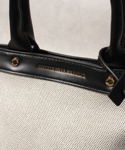 BEVERLY HILLS POLO CLUB(ビバリーヒルズポロクラブ)の「【Beverly Hills Polo Club/ビバリーヒルズポロクラブ】ワンポイントポニー刺繍 2WAYミニトート ショルダーバッグ(トートバッグ・レディース・モカ/ベージュ/マスタード/ブラック/ライトブルー/グレー・FREE)」の13枚目の写真