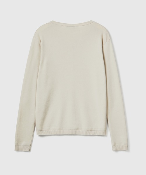 BENETTON (UNITED COLORS OF BENETTON)（ベネトンユナイテッドカラーズオブベネトン）の「コットン100％無地クルーネック長袖カーディガン（カーディガン/ボレロ・レディース・ホワイト/ネイビー/ベージュ/レッド/イエロー/グリーン・SMALL/MEDIUM/LARGE/X-SMALL）」の10枚目の写真