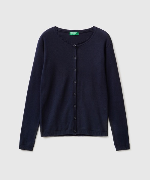 BENETTON (UNITED COLORS OF BENETTON)（ベネトンユナイテッドカラーズオブベネトン）の「コットン100％無地クルーネック長袖カーディガン（カーディガン/ボレロ・レディース・ホワイト/ネイビー/ベージュ/レッド/イエロー/グリーン・SMALL/MEDIUM/LARGE/X-SMALL）」の19枚目の写真