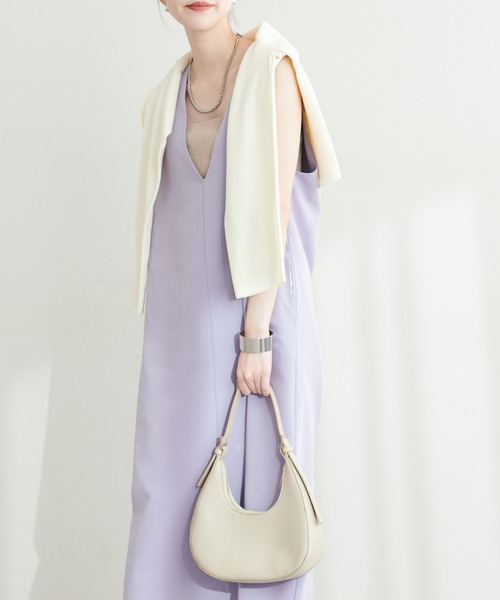 natural couture（ナチュラルクチュール）の「お上品ツイルジャンスカ（ジャンパースカート・レディース・パープル/カーキ/グレー/ブラック・FREE）」の18枚目の写真