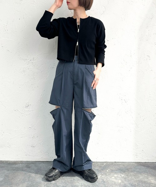 apres jour mignon(アプレジュールミニョン)の「ジップデザインパンツ【ZOZOTOWN限定アイテム】(その他パンツ・レディース・ピンク/ブラック/カーキ/ブルー/レッド・SMALL/MEDIUM/X-LARGE)」の9枚目の写真