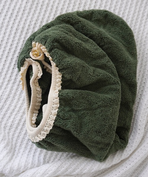 Port（ポート）の「カラフル タオルキャップ / ヘア ドライ キャップ / ターバン タオル #_（その他ルームウェア・レディース・ピンク/イエロー/ブルー/グリーン・FREE）」の3枚目の写真