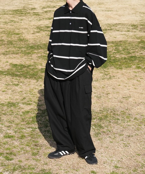 セール】ワイドツイル配色ポケットカーゴパンツ（カーゴパンツ