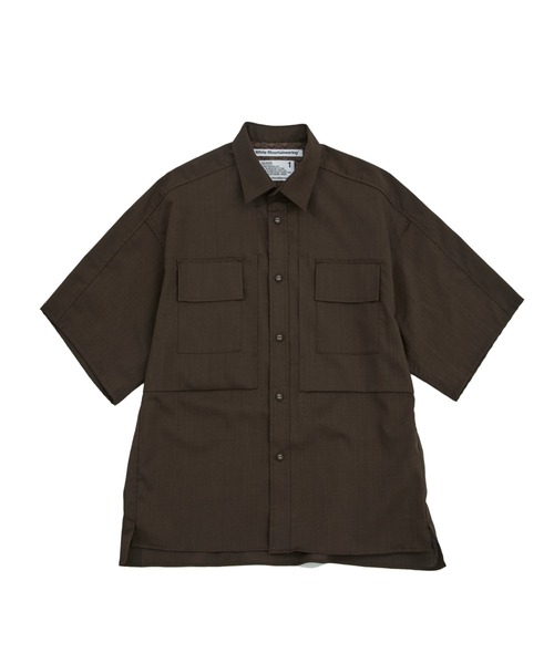 WHITE MOUNTAINEERING(ホワイトマウンテニアリング)の「SOLOTEX WIDE SLEEVE SHIRT(シャツ/ブラウス・メンズ・ブラック/ブラウン・1/0)」の1枚目の写真