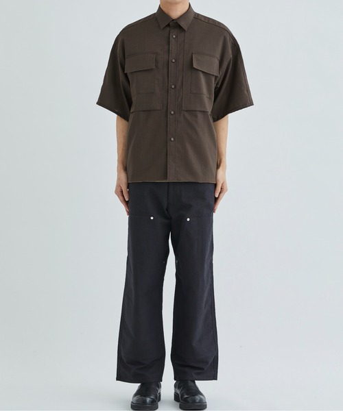 WHITE MOUNTAINEERING(ホワイトマウンテニアリング)の「SOLOTEX WIDE SLEEVE SHIRT(シャツ/ブラウス・メンズ・ブラック/ブラウン・1/0)」の5枚目の写真
