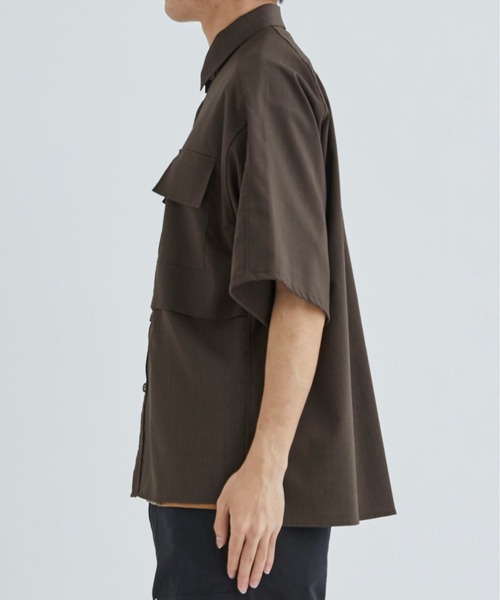 WHITE MOUNTAINEERING(ホワイトマウンテニアリング)の「SOLOTEX WIDE SLEEVE SHIRT(シャツ/ブラウス・メンズ・ブラック/ブラウン・1/0)」の7枚目の写真