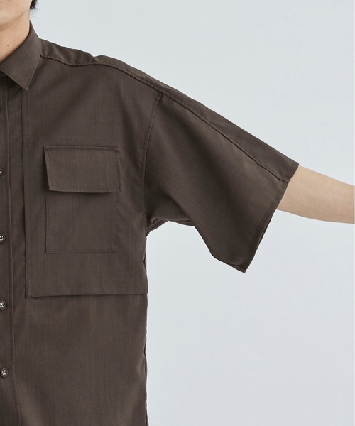 WHITE MOUNTAINEERING(ホワイトマウンテニアリング)の「SOLOTEX WIDE SLEEVE SHIRT(シャツ/ブラウス・メンズ・ブラック/ブラウン・1/0)」の12枚目の写真
