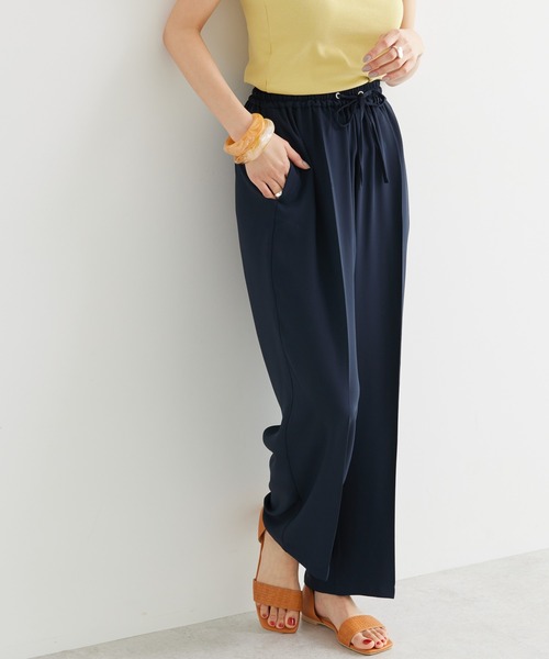 AMERICAN HOLIC(アメリカンホリック)の「接触冷感サラックスワイドパンツ(その他パンツ・レディース・ネイビー/イエロー系その他/その他6/その他9/ストライプ/その他14/グレイッシュベージュ/オレンジ/ブルー・M/S/L)」の3枚目の写真