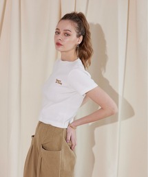 ALEXIA STAM | Cheers to You & I Cropped Tee / メッセージロゴMini Tee(Tシャツ/カットソー)