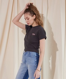 ALEXIA STAM | Cheers to You & I Cropped Tee / メッセージロゴMini Tee(Tシャツ/カットソー)