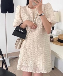 ぽこぽこシフォンミニワンピース