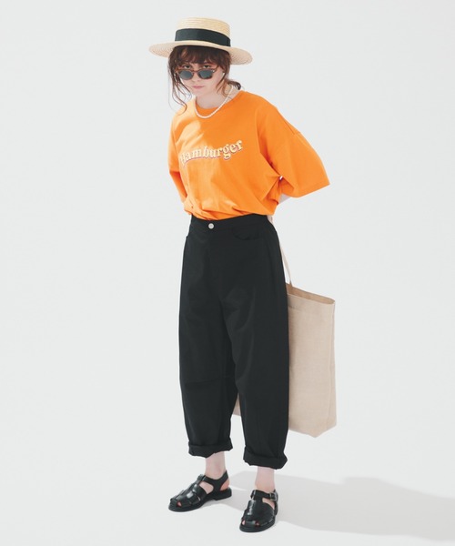 EDIT Gris(エディットグリ)の「【ユニセックスで着用可能】バックプリントビッグTシャツ(Tシャツ/カットソー・レディース・ホワイト/オレンジ/ブルー・FREE)」の12枚目の写真